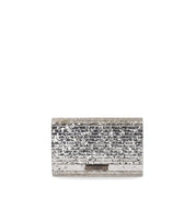 KURT GEIGER PARTY EAGLE SILVER CLUTCH BAG