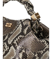 GANNI BOU HANDBAG WITH PYTHON PRINT