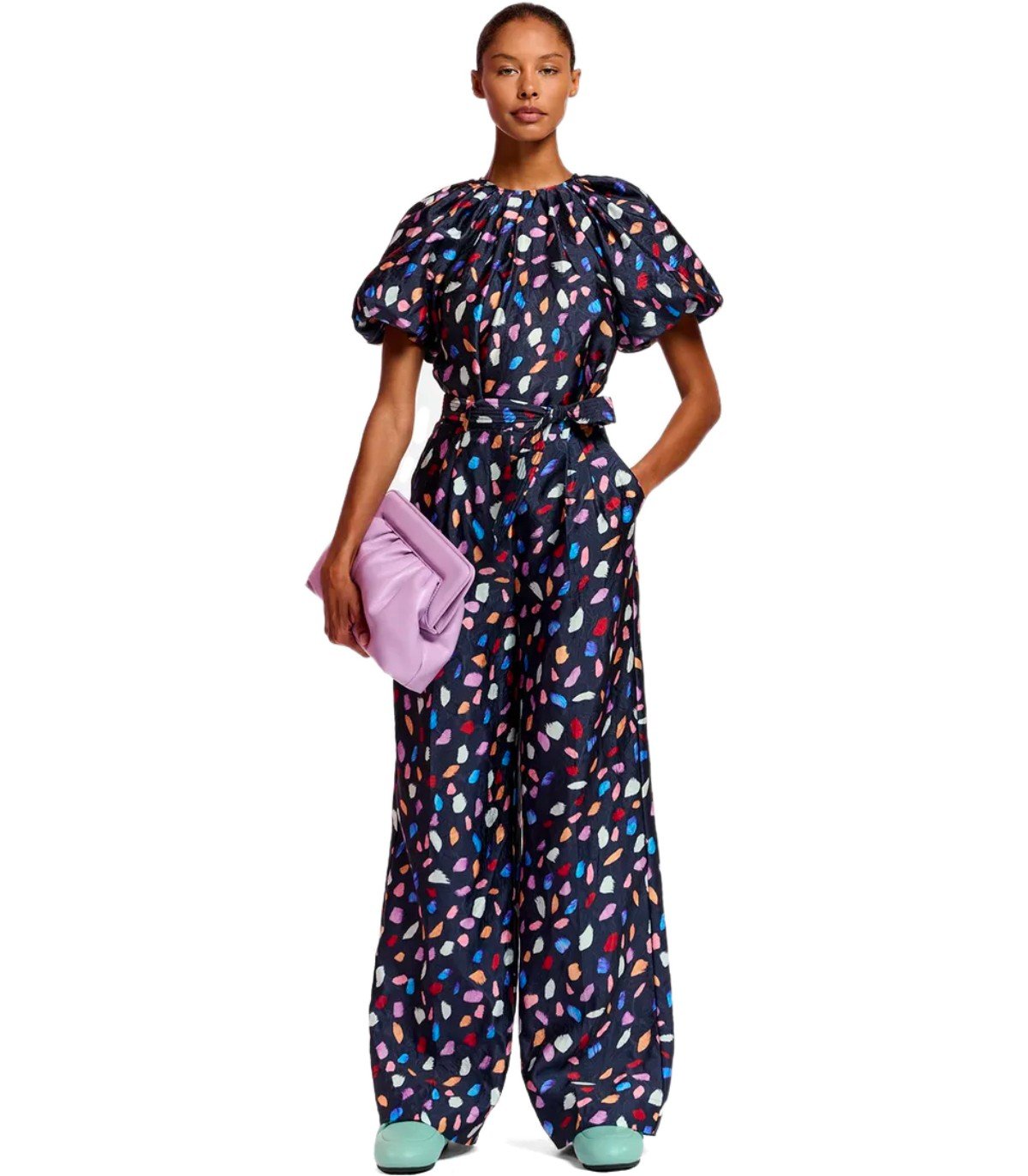 ESSENTIEL ANTWERP FRANKRIJK NAVY BLUE WIDE LEG PANTS