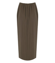 HARRIS WHARF LONDON EBONY GREY MIDI SKIRT