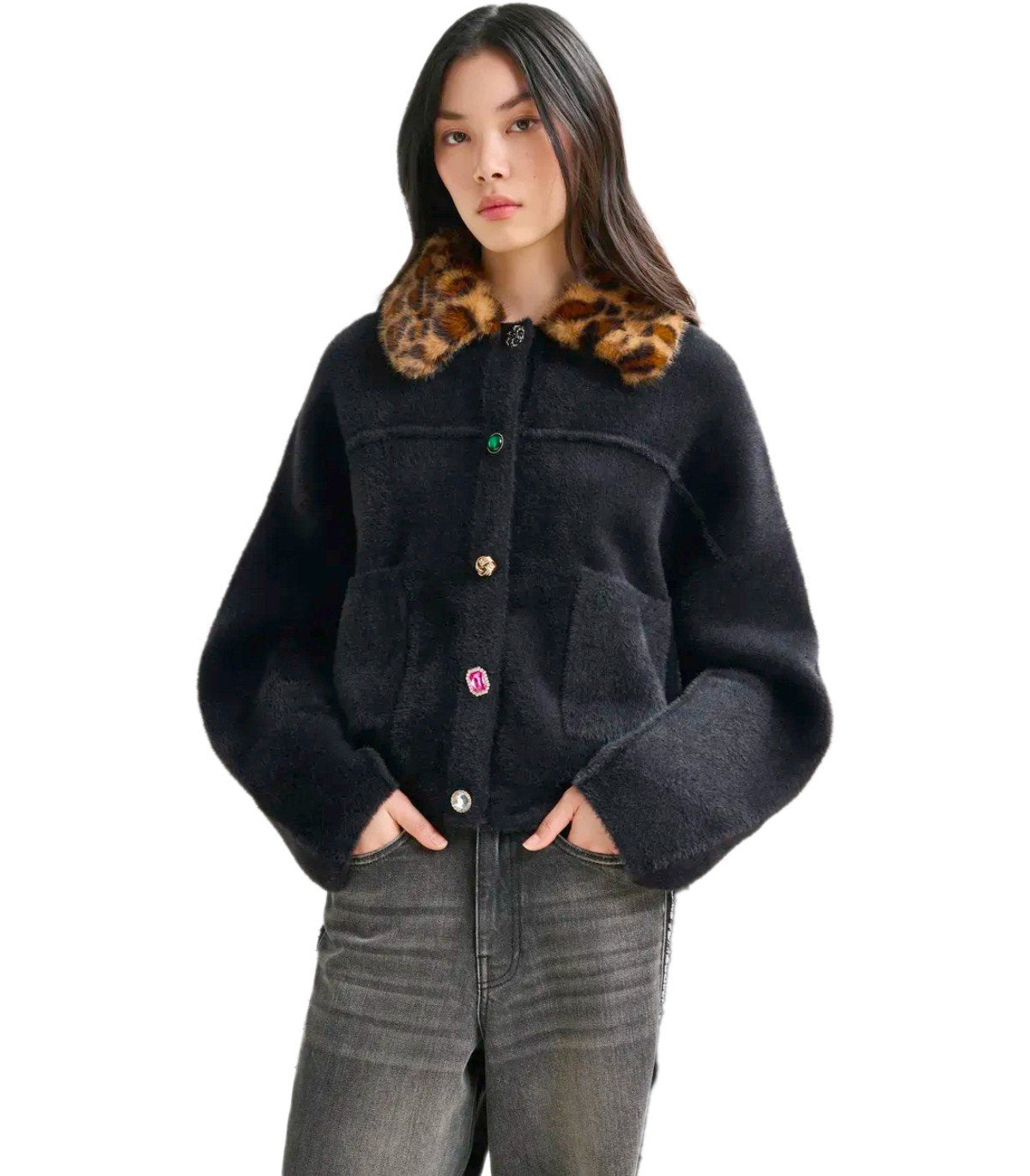 CARDIGAN INTENTION NOIR ESSENTIEL ANTWERP