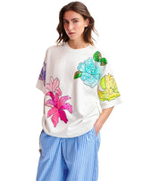 ESSENTIEL ANTWERP HISTAGRAM WHITE SWEATSHIRT