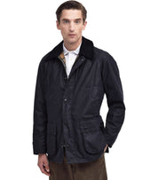 BARBOUR ASHBY WAX NAVY BLUE JACKET