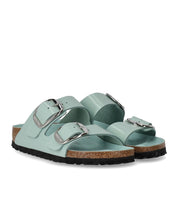 CIABATTA ARIZONA BIG BUCKLE SHINE SURF GREEN BIRKENSTOCK