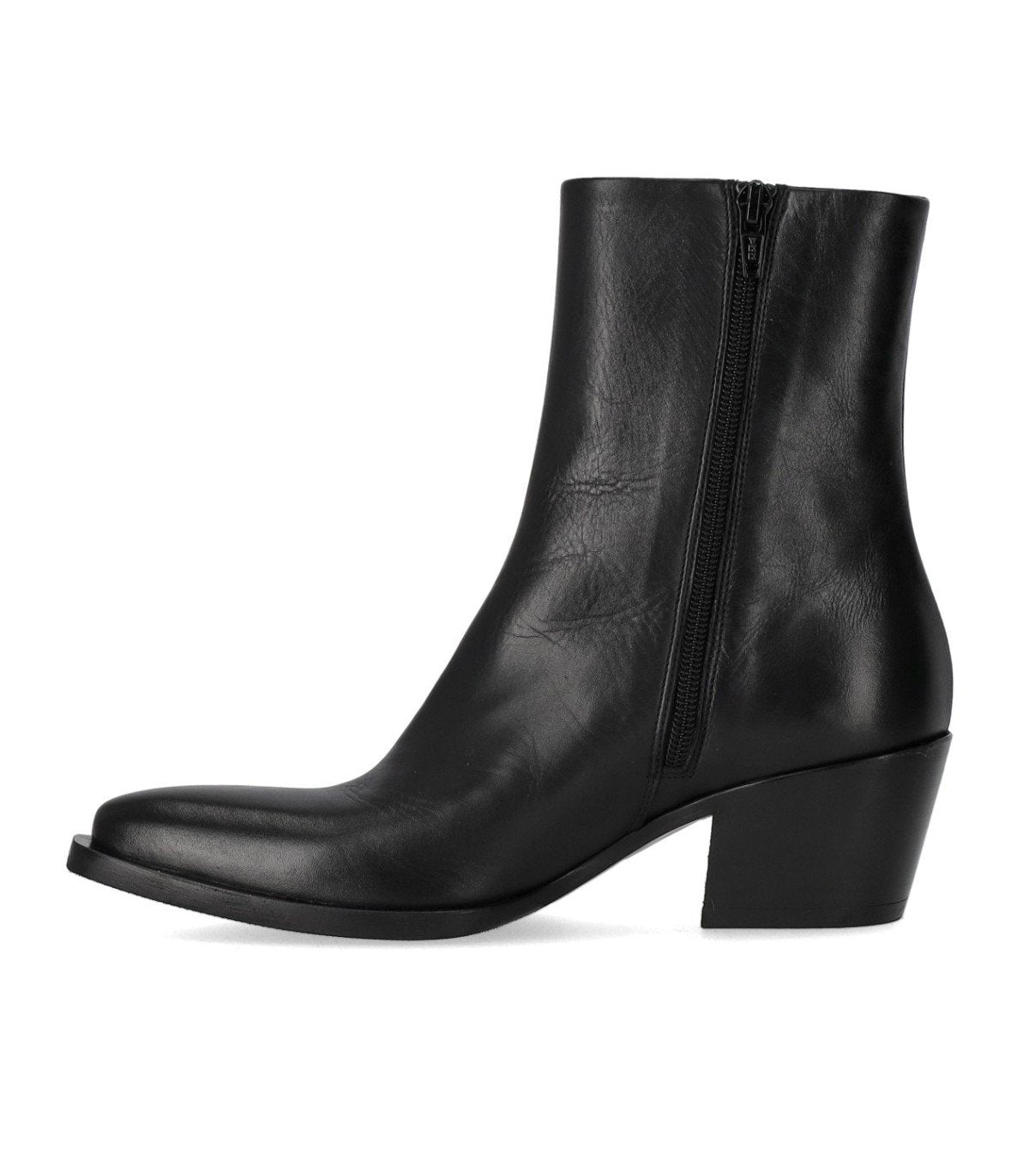 STRATEGIA BLACK HEELED ANKLE BOOT