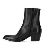 STRATEGIA BLACK HEELED ANKLE BOOT