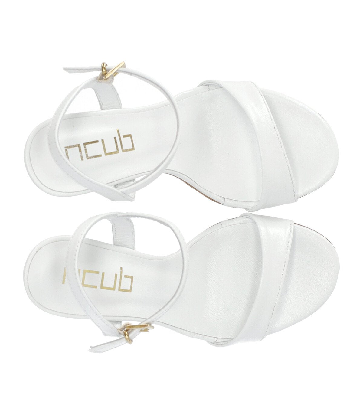 NCUB WHITE HEELED SANDAL