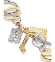 GANNI BOU SILVER GOLD KEYCHAIN