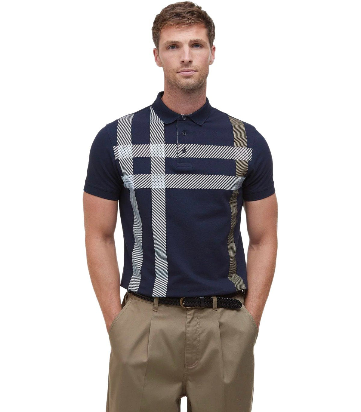 BARBOUR BLAINE NAVY BLUE POLO SHIRT