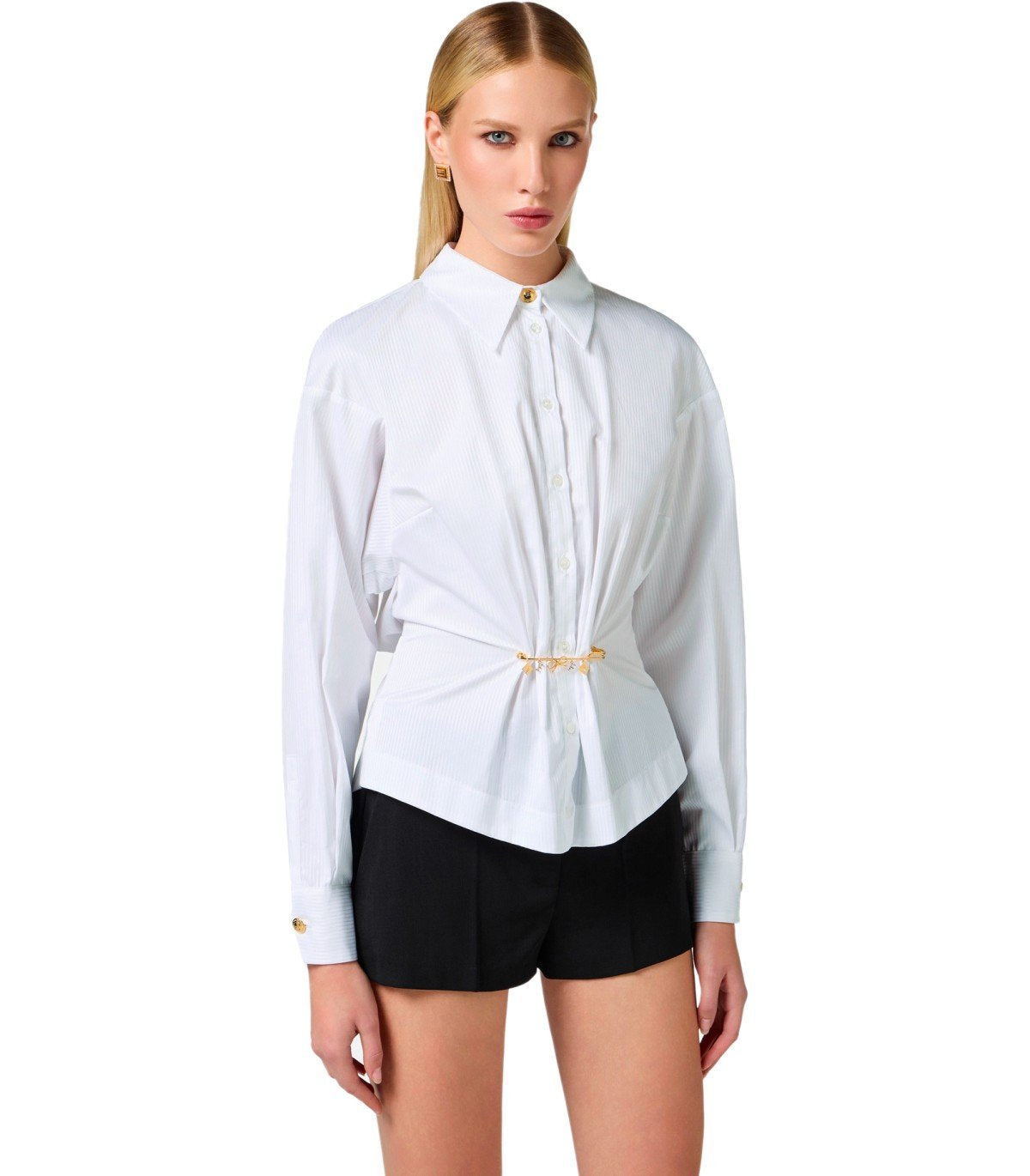 CAMICIA CON SPILLA BIANCA ELISABETTA FRANCHI