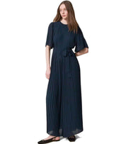 TWINSET DARK BLUE PLEATED JUMPSUIT
