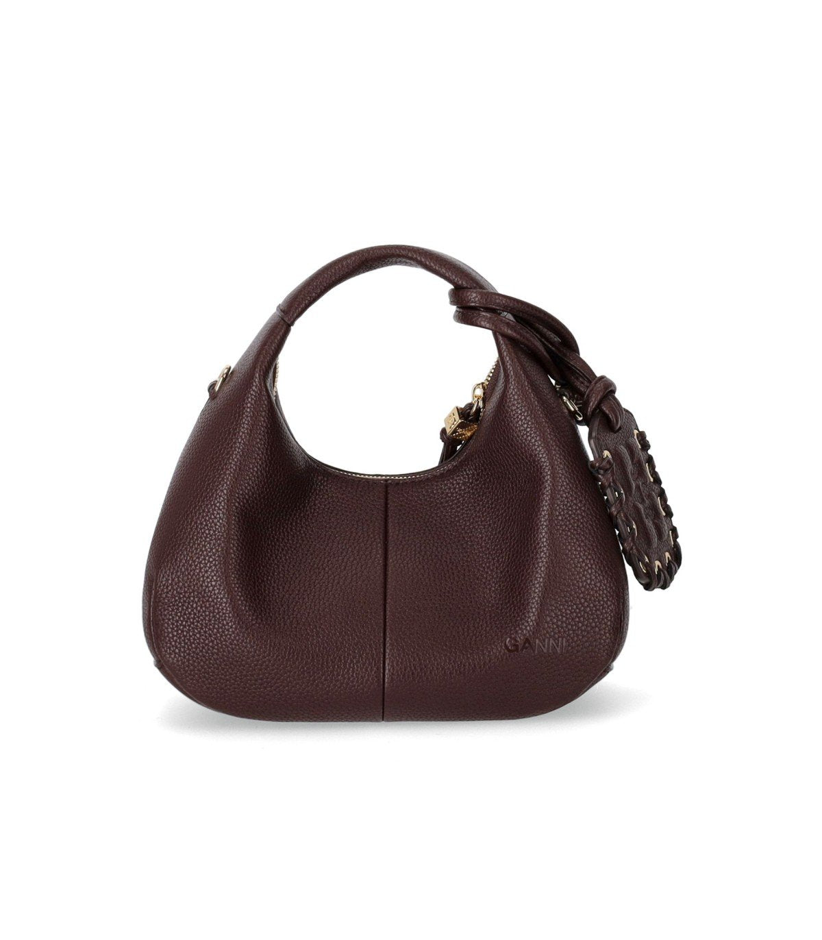BORSA HOBO MINI CHICORY COFFEE GANNI