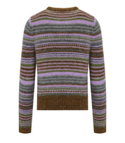 GANNI MULTICOLOR STRIPED CARDIGAN