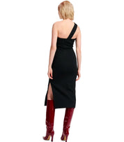 ESSENTIEL ANTWERP ENSUE BLACK MIDI DRESS