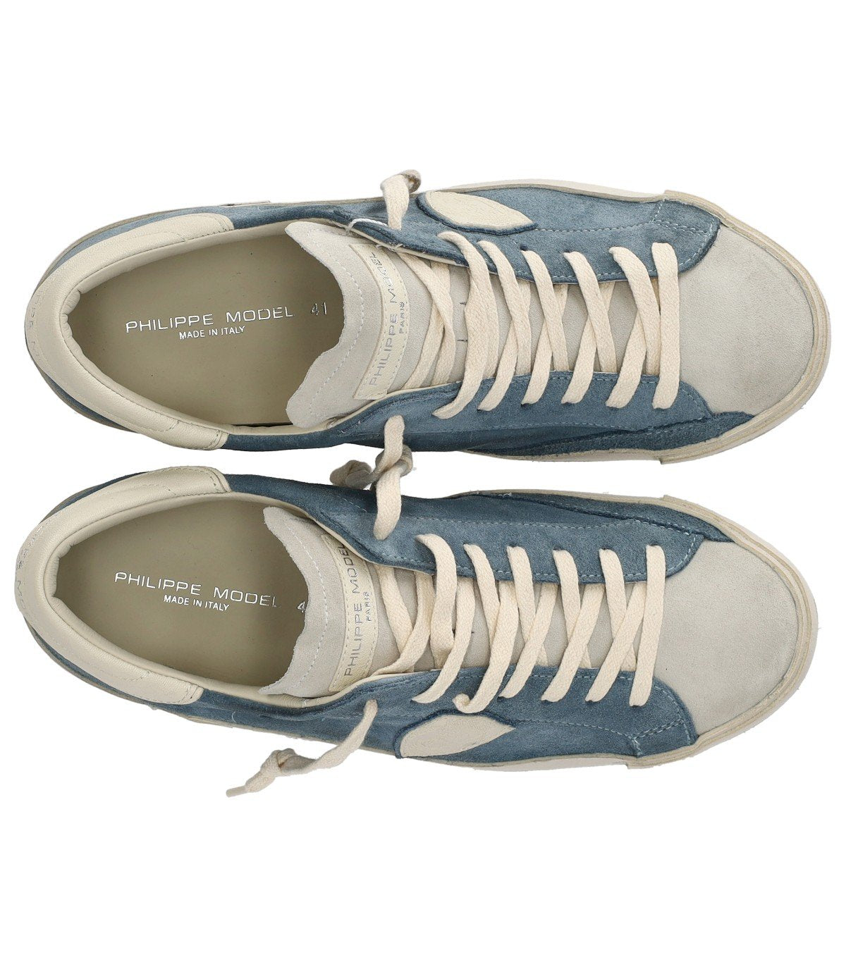 PHILIPPE MODEL PRSX DAIM BLUE CREAM SNEAKER