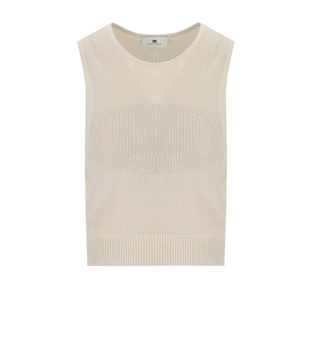 TOP IN MAGLIA LUREX BURRO ELISABETTA FRANCHI
