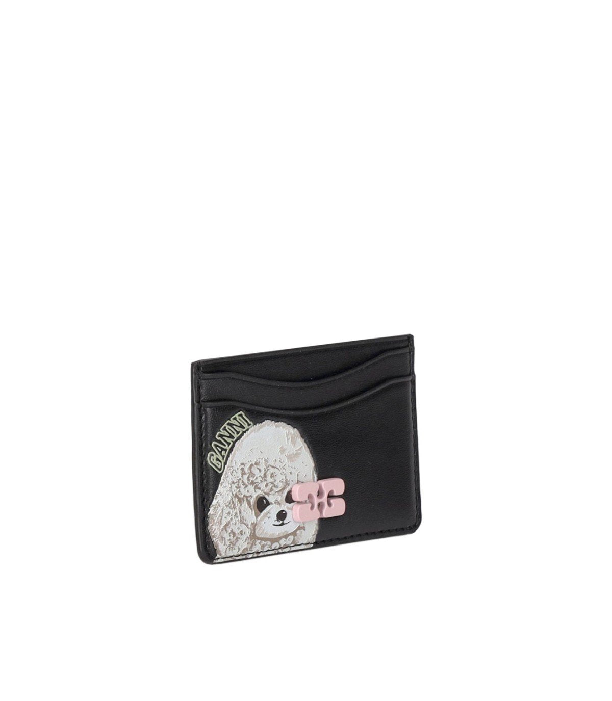 GANNI BOU BLACK CARD HOLDER