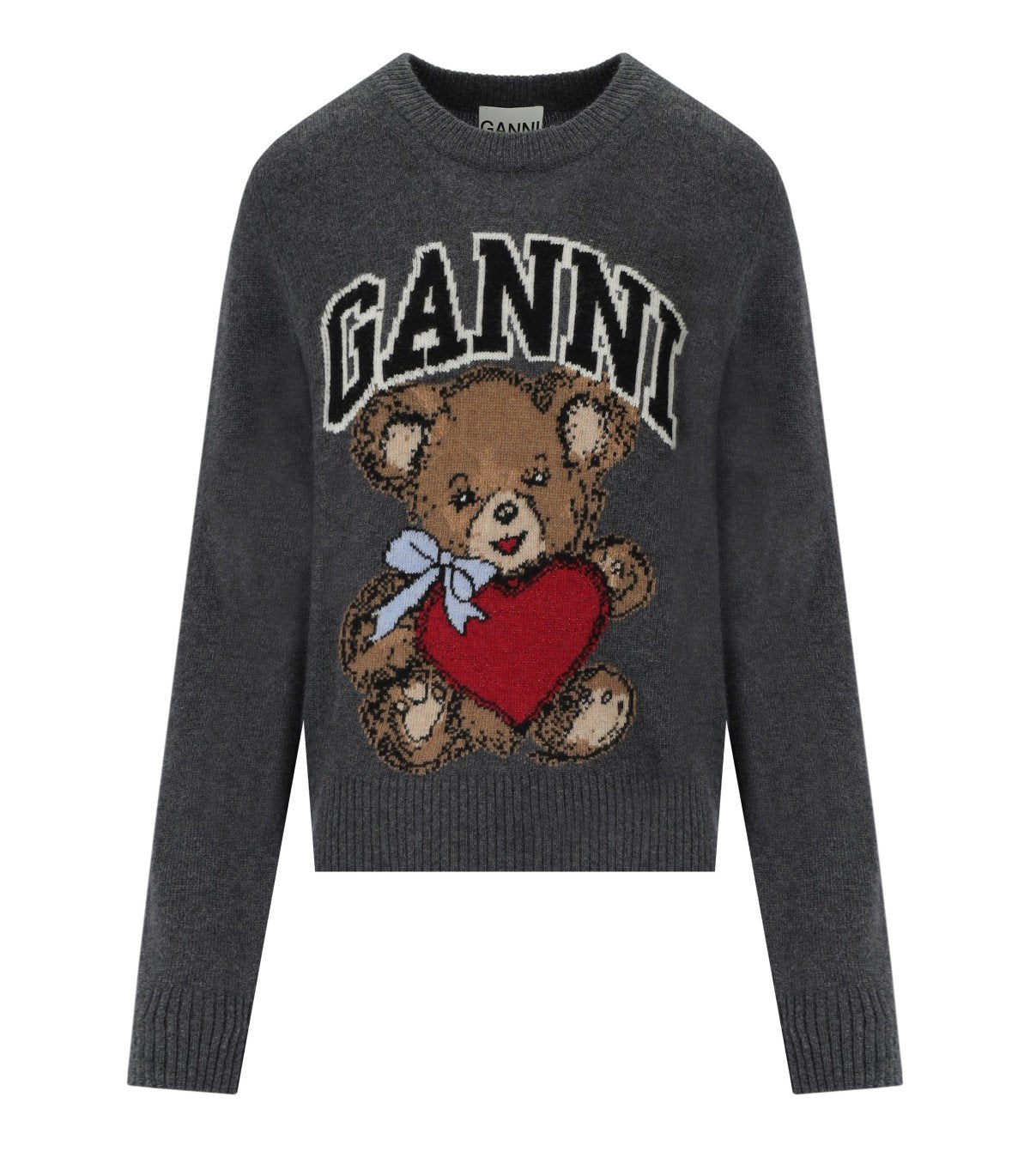 MAGLIONE GIROCOLLO BEAR GRIGIO GANNI