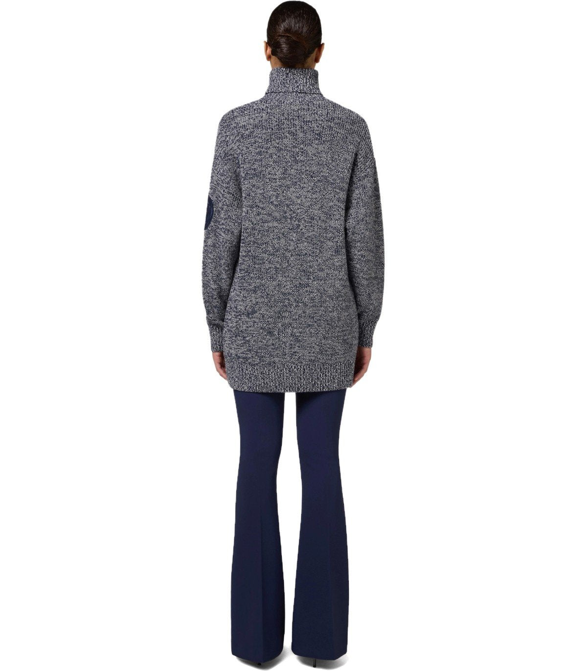 ELISABETTA FRANCHI NAVY BLUE TURTLENECK SWEATER