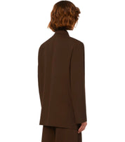 MAX MARA WEEKEND GINSENG BROWN SINGLE-BREASTED BLAZER
