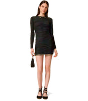 TWINSET BLACK PLUMETIS DRESS