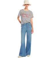 T-SHIRT OLGA A RIGHE BLU MAX MARA WEEKEND