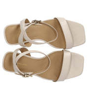 SANDALIA DE TACÓN MERRIAM CREMA MICHAEL KORS