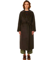 CAPPOTTO CON CINTURA TEMPERA CIOCCOLATO MAX MARA WEEKEND