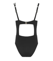 MAX MARA BEACHWEAR CORINNA C CUP BLACK SWIMSUIT