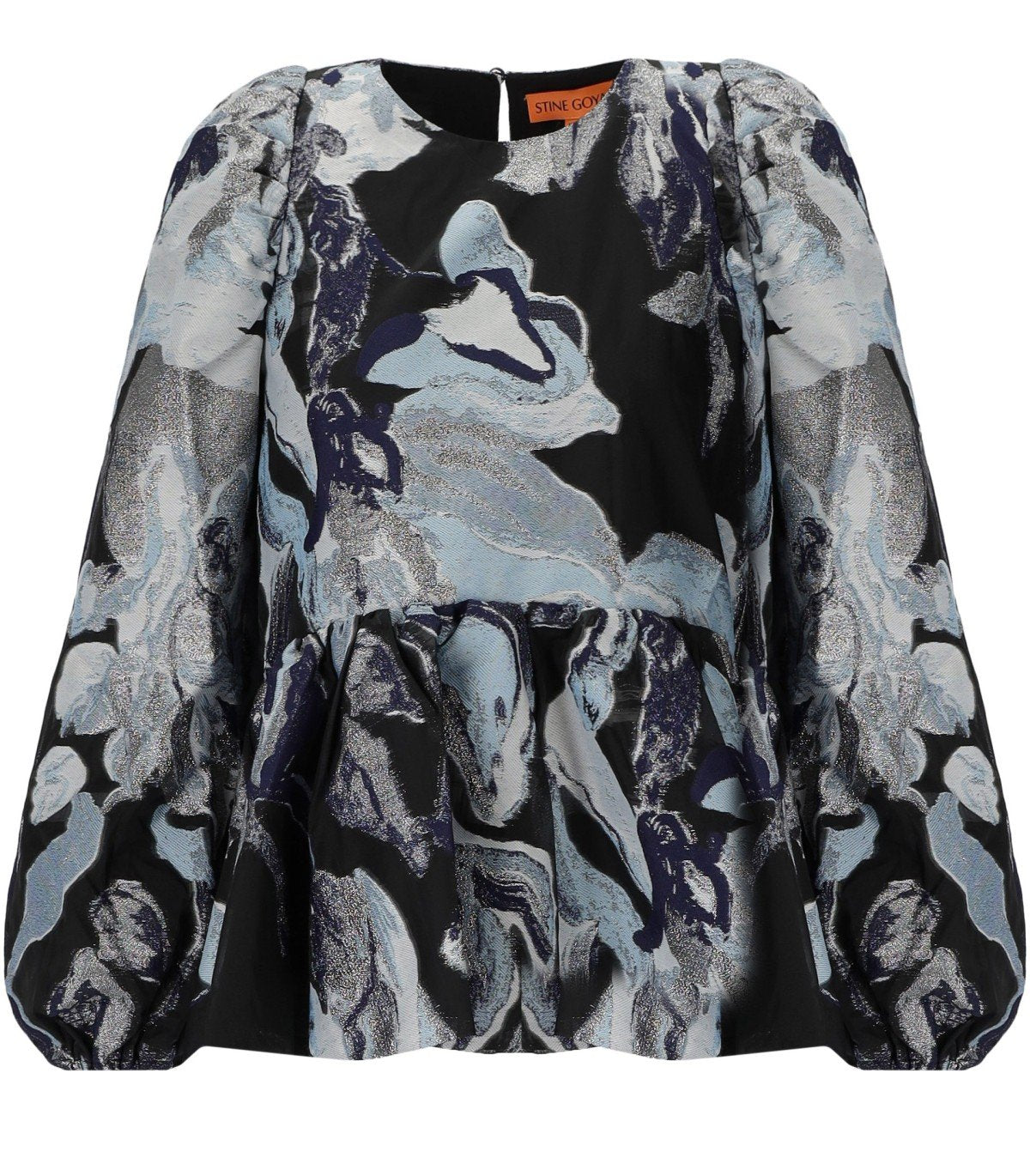 STINE GOYA JENNY BLACK AND BLUE BLOUSE