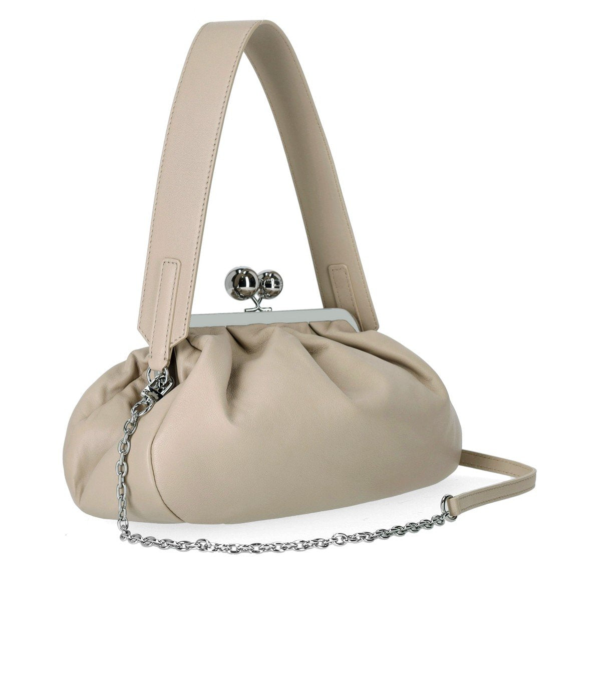 MAX MARA WEEKEND PASTICCINO CUBICO MEDIUM SAND CLUTCH BAG