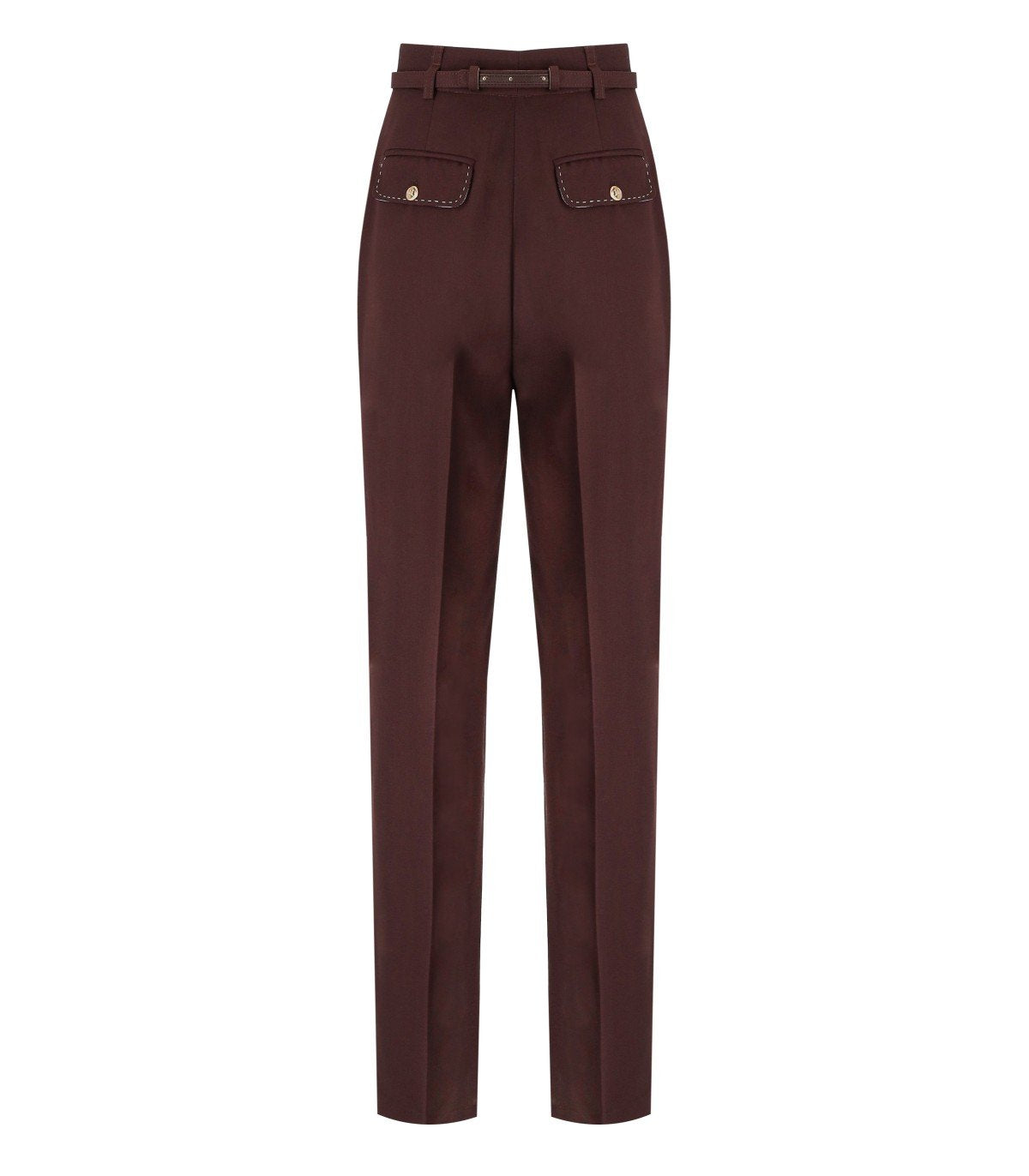 PANTALONE CON CINTURA CACAO ELISABETTA FRANCHI