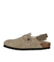 BIRKENSTOCK TOKIO SHEARLING TAUPE CLOG