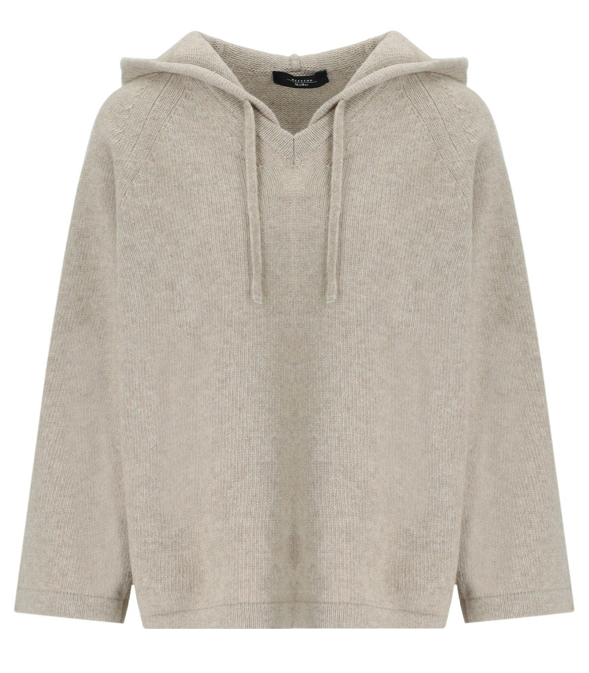 MAX MARA WEEKEND GHIANDA BEIGE HOODED SWEATER