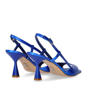 SANDALO CON TACCO ILENIA BLU ELETTRICO SERGIO LEVANTESI