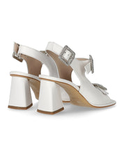 STRATEGIA NATURE WHITE HEELED SANDAL