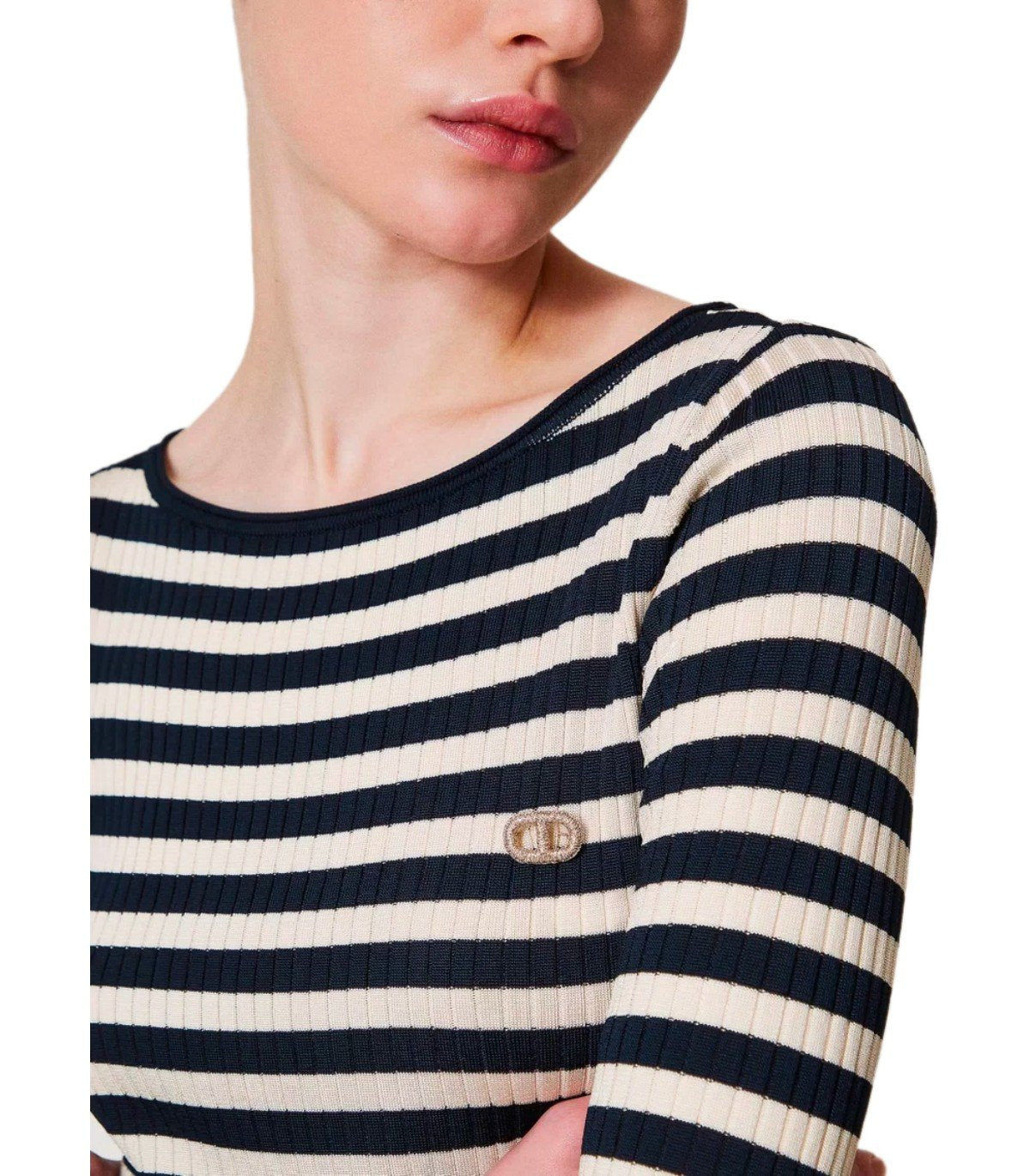 MAGLIA A RIGHE BLU BIANCA TWINSET