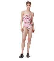 GANNI ROSA BADEANZUG MIT BLUMEN