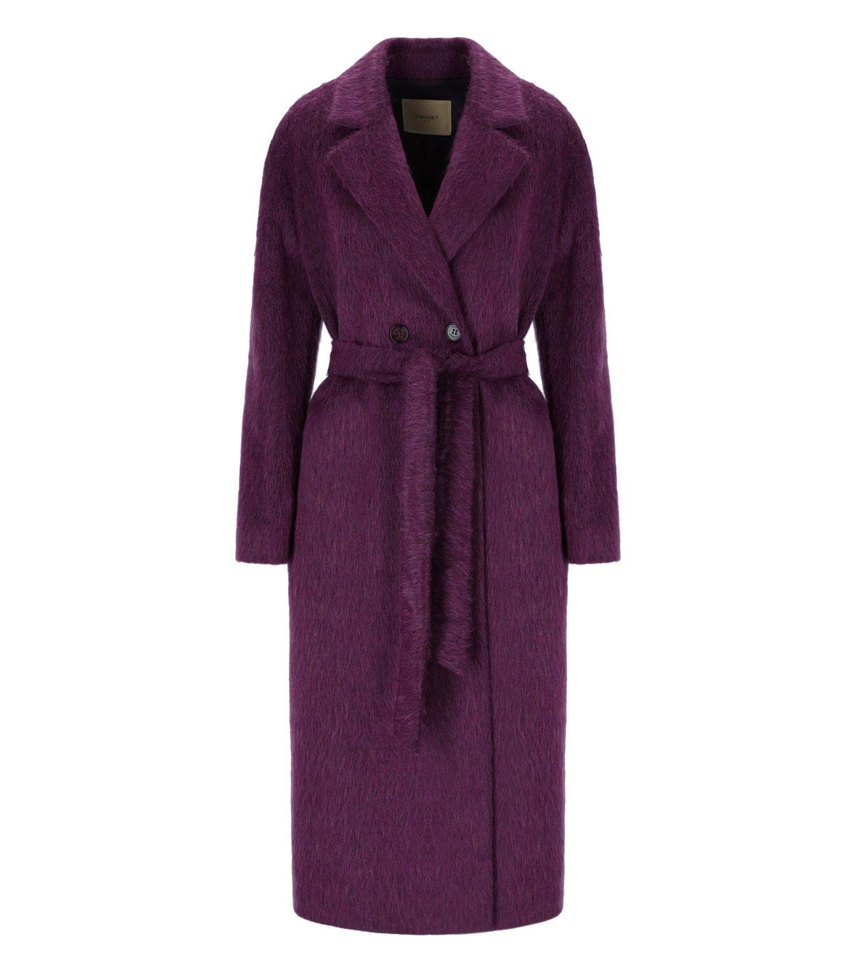 CAPPOTTO CON CINTURA VIOLA TWINSET