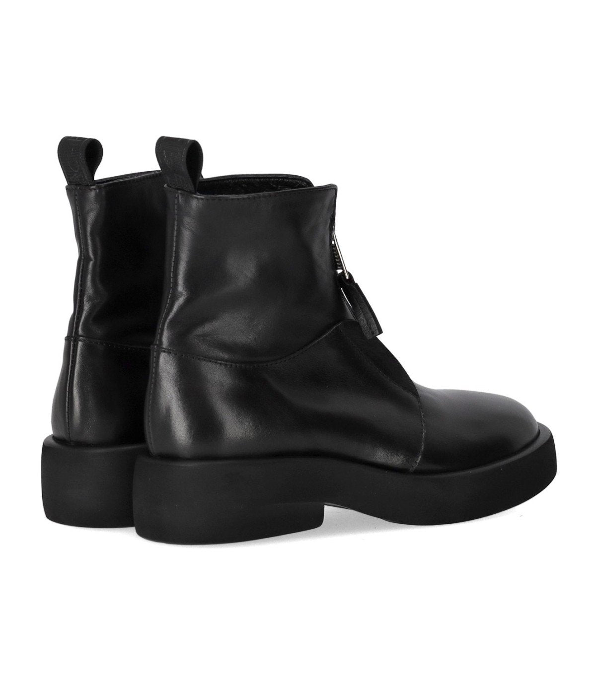 ELENA IACHI BLACK ZIPPED ANKLE BOOT