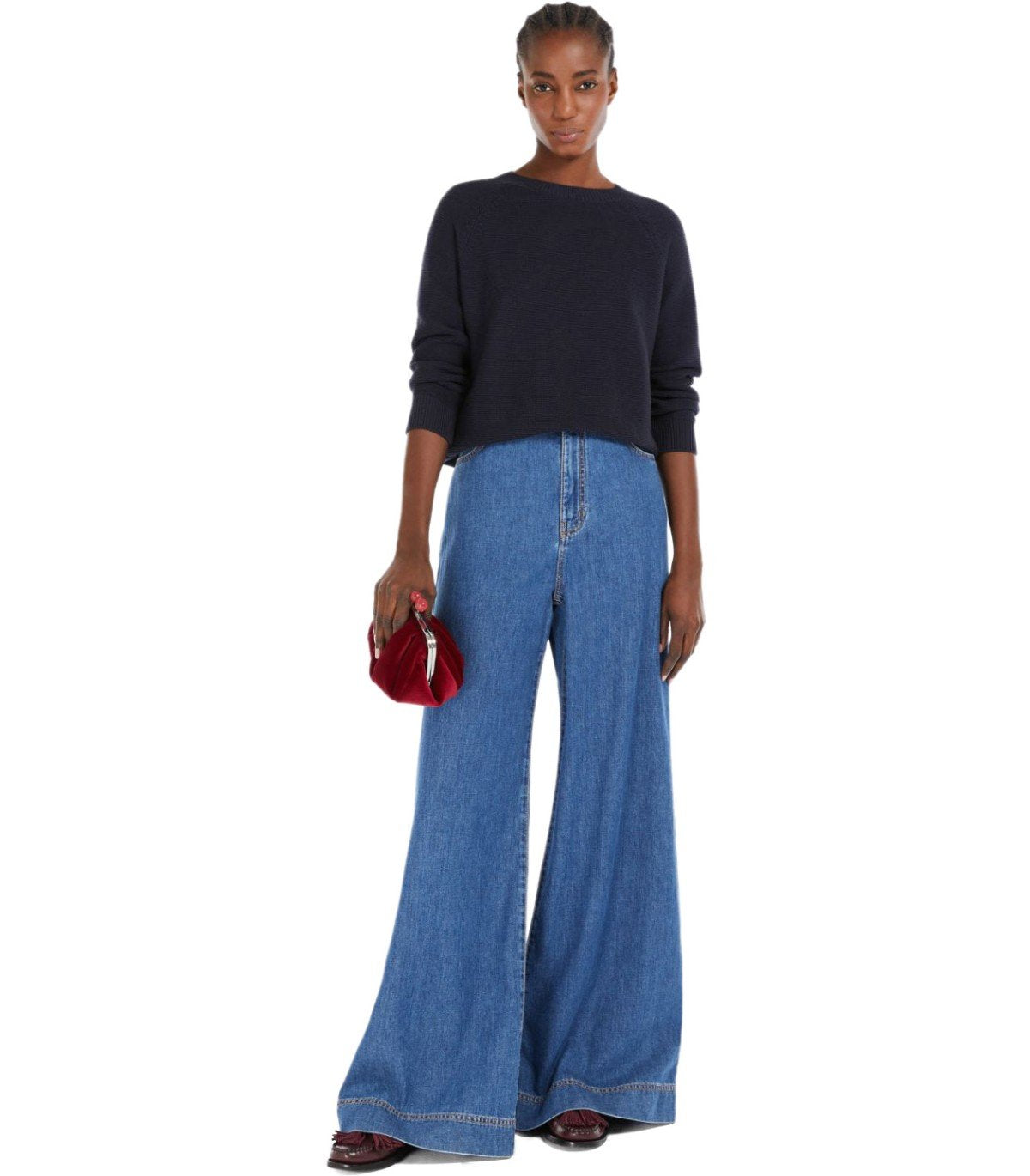 MAGLIONE GIROCOLLO LINZ BLU NAVY MAX MARA WEEKEND