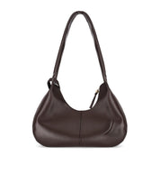 GANNI HOBO SEAL BROWN MEDIUM SHOULDER BAG