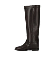 VIA ROMA 15 SANTA MONICA DARK BROWN HIGH BOOT WITH PADLOCK