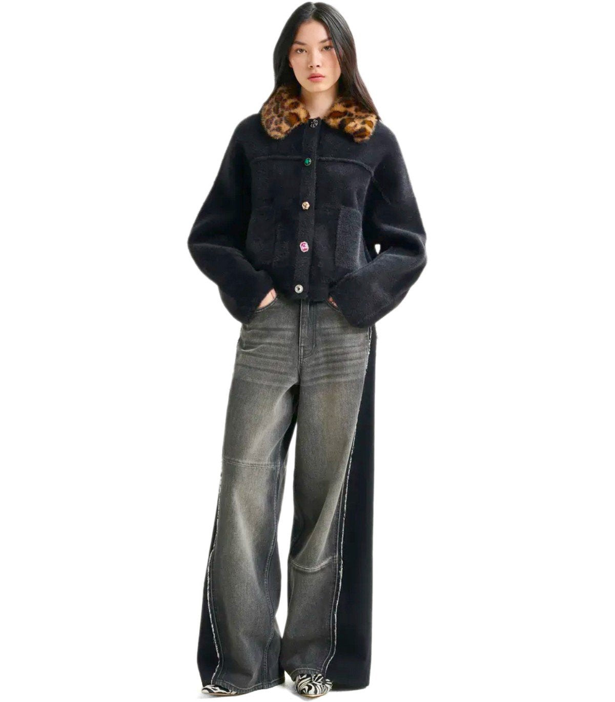 CARDIGAN INTENTION NOIR ESSENTIEL ANTWERP