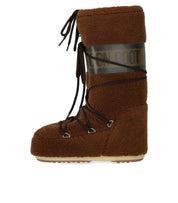 MOON BOOT ICON FLEECE BROWN SNOW BOOT