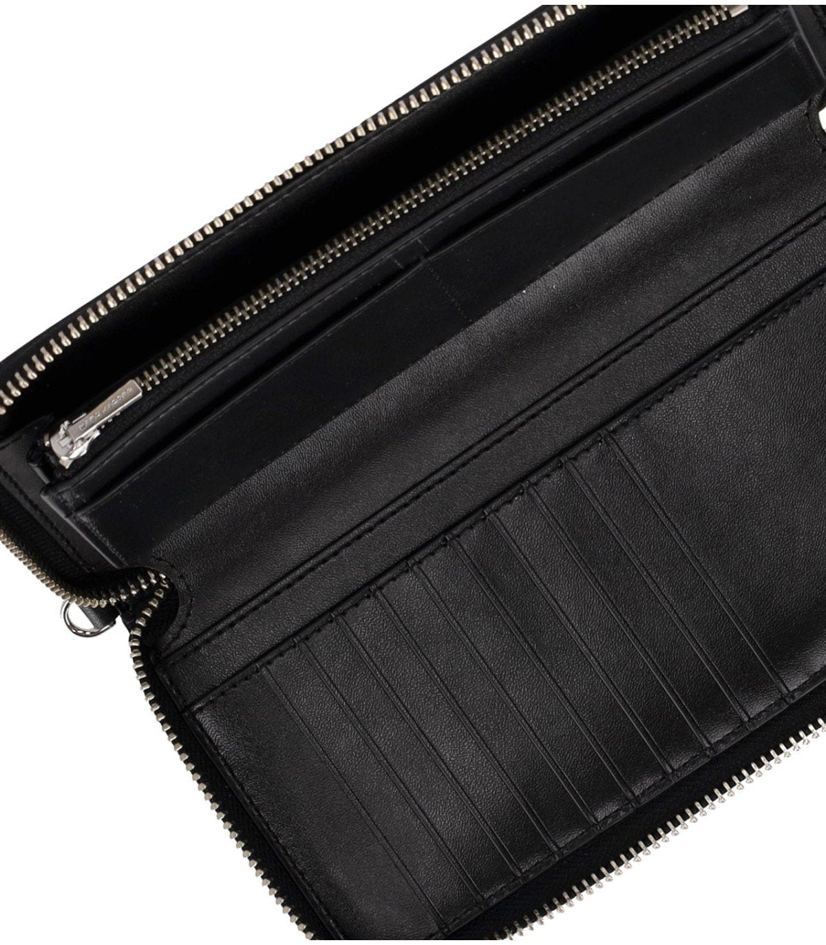 MARC JACOBS THE COVERED J MARC CONTINENTAL BLACK WALLET