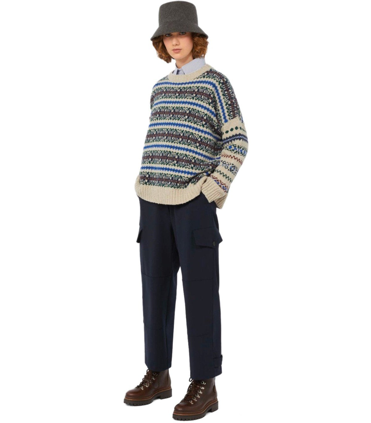 MAGLIONE GIROCOLLO RIVETTO MULTICOLORE MAX MARA WEEKEND