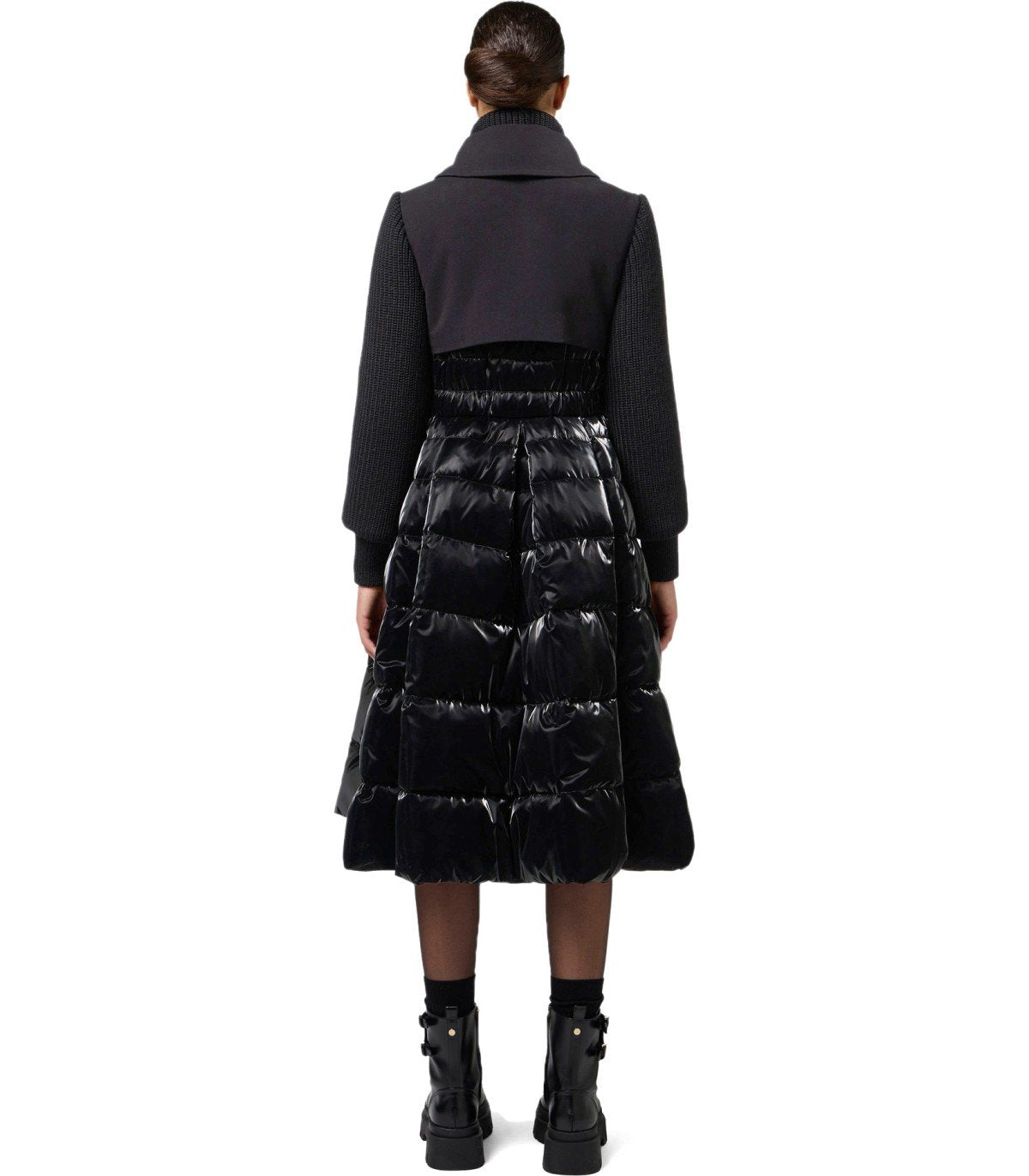 PIUMINO LUNGO A RUOTA NERO ELISABETTA FRANCHI