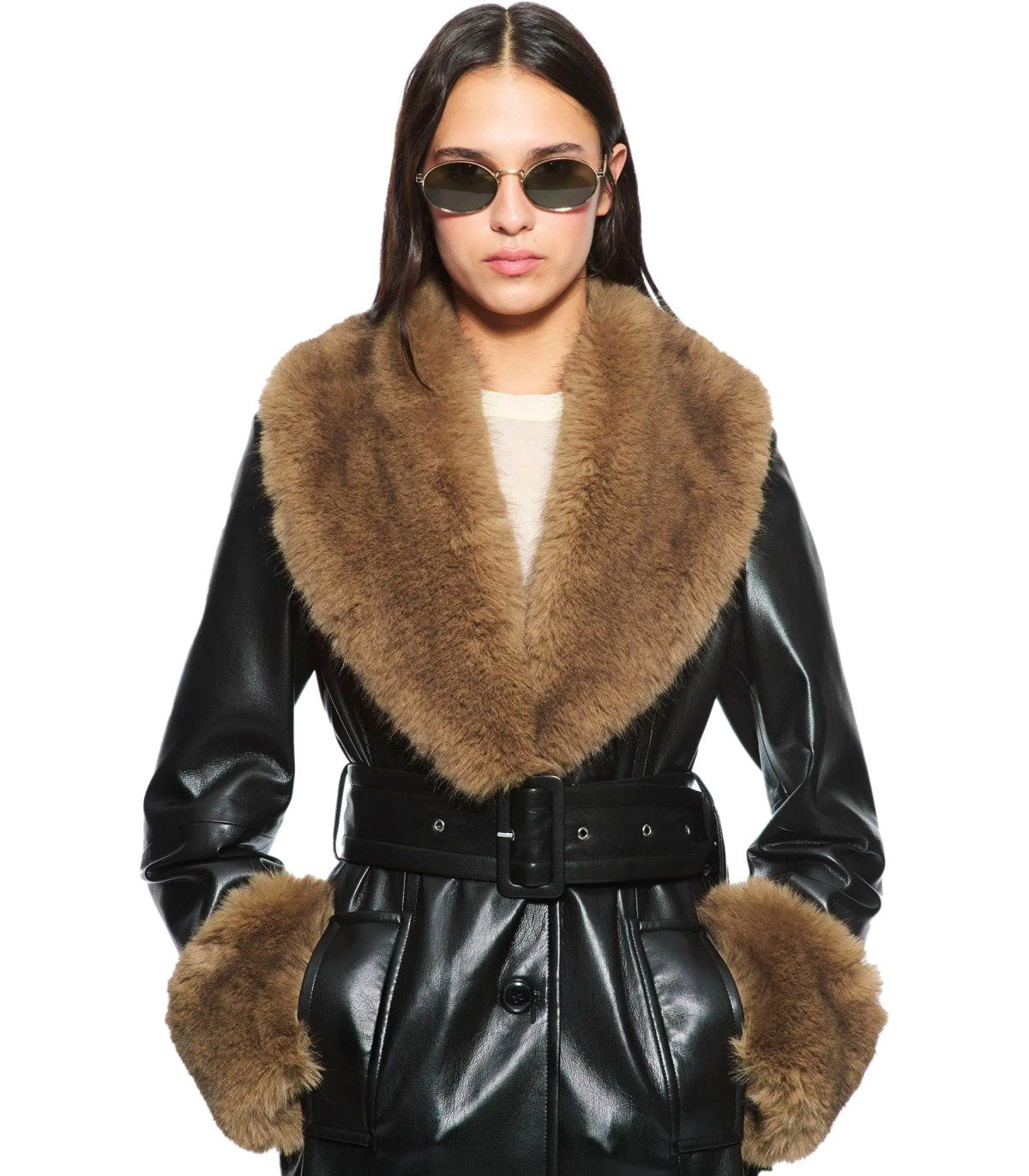 STAND STUDIO ESTELLA ZWART COAT