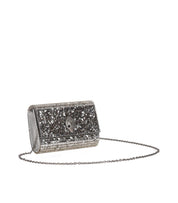 KURT GEIGER PARTY EAGLE SILVER CLUTCH BAG